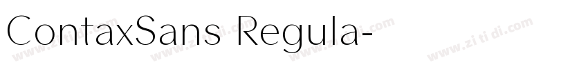 ContaxSans Regula字体转换